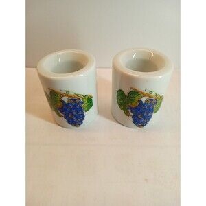 VINTAGE WEST GERMANY CANDLE HOLDERS/ FRUIT ON VINE/ FAST SHIPPING!!